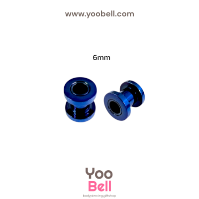 จิวหู ระเบิดหู ตาไก่ stainless เลสนำ้เงิน