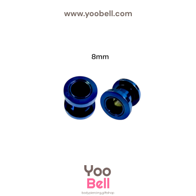 จิวหู ระเบิดหู ตาไก่ stainless เลสนำ้เงิน