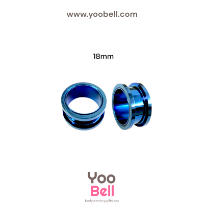 จิวหู ระเบิดหู ตาไก่ stainless เลสนำ้เงิน