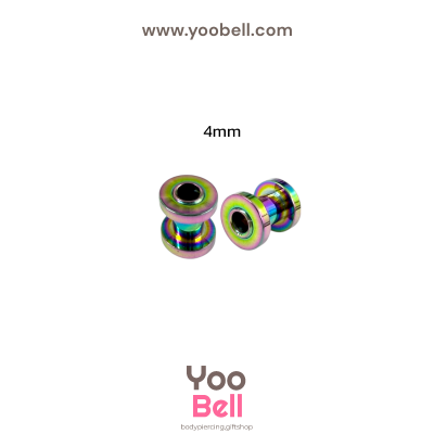 จิวหู ระเบิดหู ตาไก่ stainless เลสรุ้ง