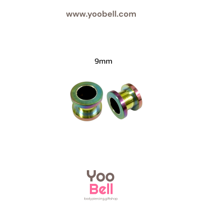 จิวหู ระเบิดหู ตาไก่ stainless เลสรุ้ง