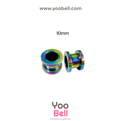 จิวหู ระเบิดหู ตาไก่ stainless เลสรุ้ง