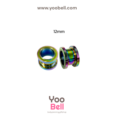 จิวหู ระเบิดหู ตาไก่ stainless เลสรุ้ง