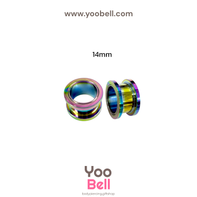 จิวหู ระเบิดหู ตาไก่ stainless เลสรุ้ง