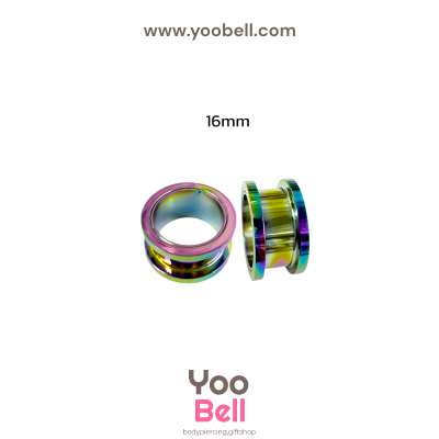 จิวหู ระเบิดหู ตาไก่ stainless เลสรุ้ง