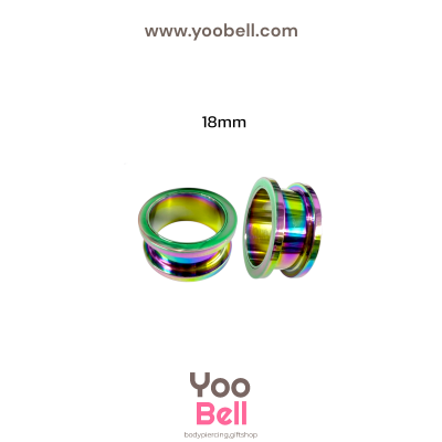 จิวหู ระเบิดหู ตาไก่ stainless เลสรุ้ง