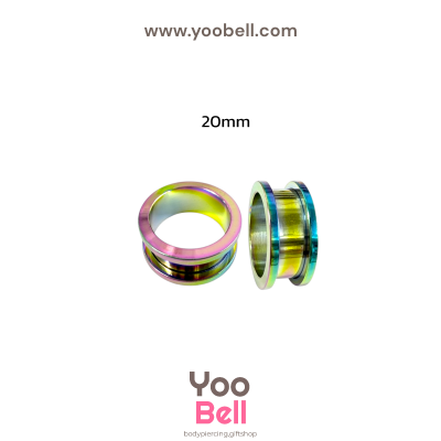 จิวหู ระเบิดหู ตาไก่ stainless เลสรุ้ง