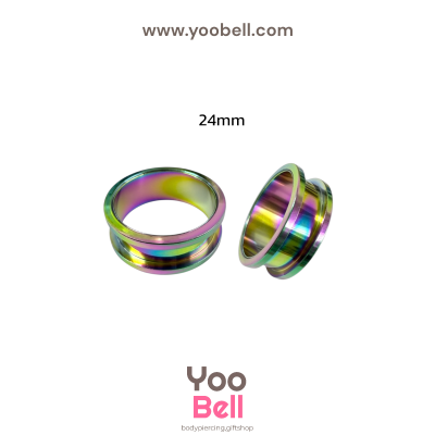 จิวหู ระเบิดหู ตาไก่ stainless เลสรุ้ง