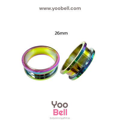 จิวหู ระเบิดหู ตาไก่ stainless เลสรุ้ง