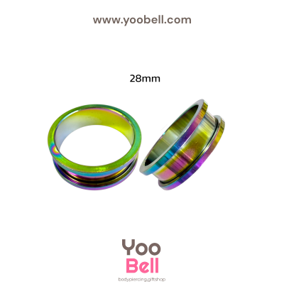 จิวหู ระเบิดหู ตาไก่ stainless เลสรุ้ง