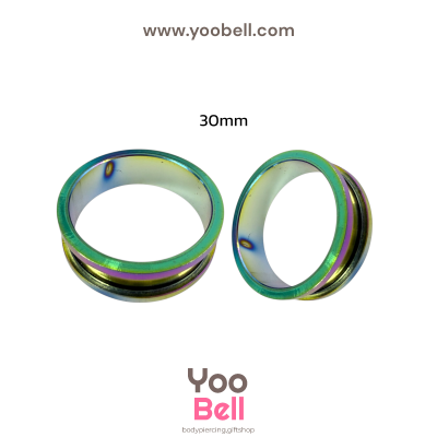 จิวหู ระเบิดหู ตาไก่ stainless เลสรุ้ง