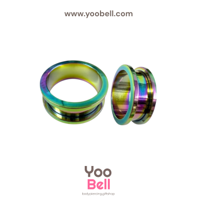 จิวหู ระเบิดหู ตาไก่ stainless เลสรุ้ง