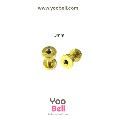 จิวหู ระเบิดหู ตาไก่ stainless เลสทอง