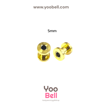 จิวหู ระเบิดหู ตาไก่ stainless เลสทอง