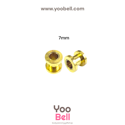 จิวหู ระเบิดหู ตาไก่ stainless เลสทอง