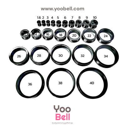 จิวหู ระเบิดหู ตาไก่ stainless เลสดำ