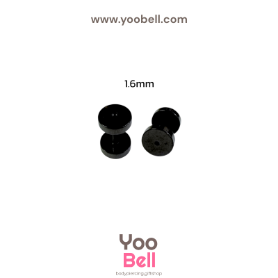 จิวหู ระเบิดหู ตาไก่ stainless เลสดำ