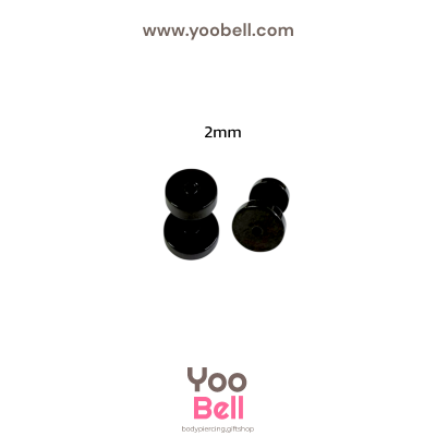 จิวหู ระเบิดหู ตาไก่ stainless เลสดำ