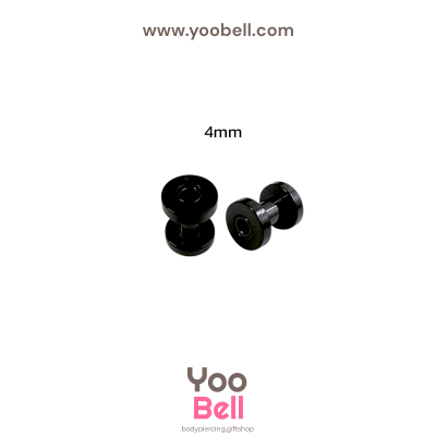 จิวหู ระเบิดหู ตาไก่ stainless เลสดำ