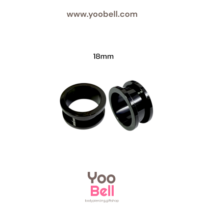 จิวหู ระเบิดหู ตาไก่ stainless เลสดำ