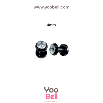 จิวหู ตาไก่ เพชรกลม จิวระเบิดหู stainless