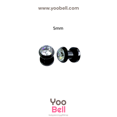 จิวหู ตาไก่ เพชรกลม จิวระเบิดหู stainless