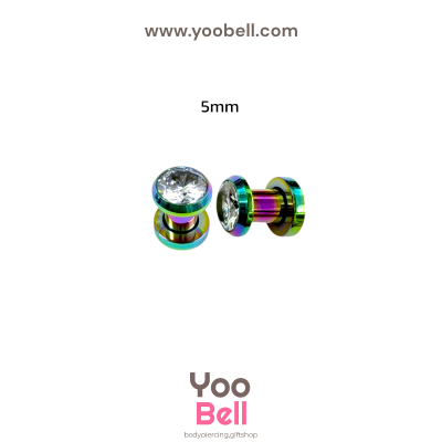 จิวหู ตาไก่ เพชรกลม จิวระเบิดหู stainless