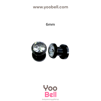 จิวหู ตาไก่ เพชรกลม จิวระเบิดหู stainless