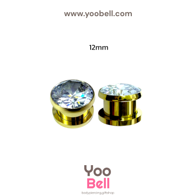 จิวหู ตาไก่ เพชรกลม จิวระเบิดหู stainless