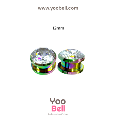 จิวหู ตาไก่ เพชรกลม จิวระเบิดหู stainless