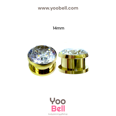 จิวหู ตาไก่ เพชรกลม จิวระเบิดหู stainless