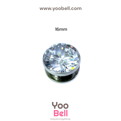 จิวหู ตาไก่ เพชรกลม จิวระเบิดหู stainless