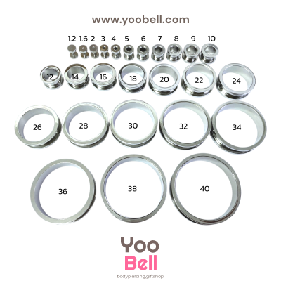 จิวหู ระเบิดหู ตาไก่ stainless เลสเงิน