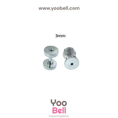 จิวหู ระเบิดหู ตาไก่ stainless เลสเงิน