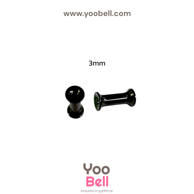 จิวหู ระเบิดหู ปากแตร stainless เลสดำ