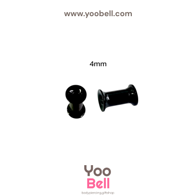 จิวหู ระเบิดหู ปากแตร stainless เลสดำ