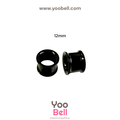 จิวหู ระเบิดหู ปากแตร stainless เลสดำ