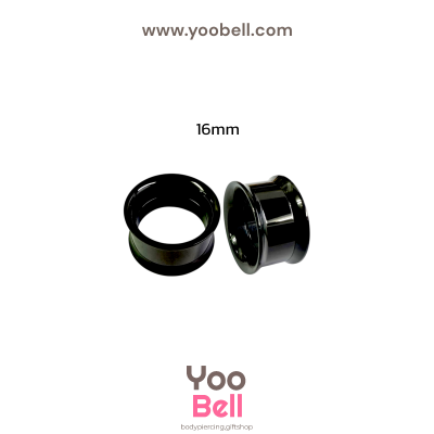 จิวหู ระเบิดหู ปากแตร stainless เลสดำ