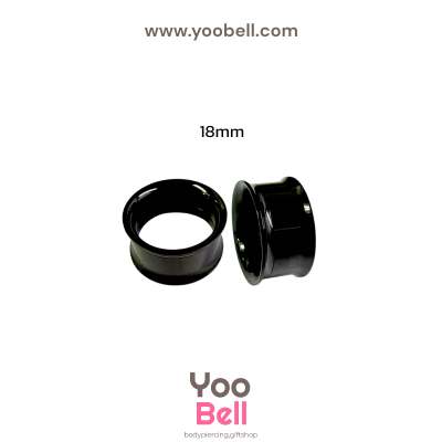 จิวหู ระเบิดหู ปากแตร stainless เลสดำ