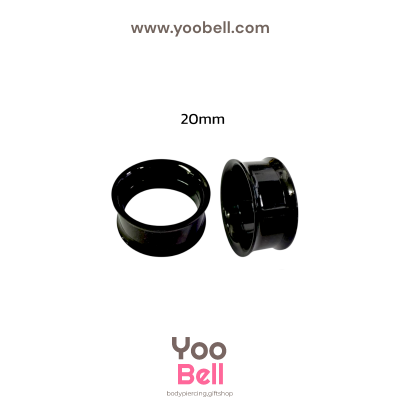 จิวหู ระเบิดหู ปากแตร stainless เลสดำ