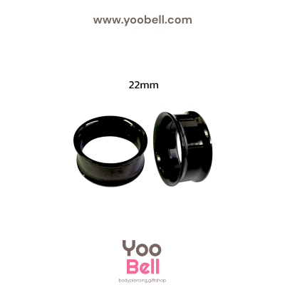 จิวหู ระเบิดหู ปากแตร stainless เลสดำ