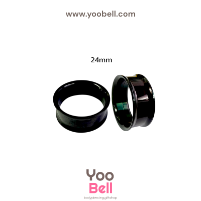 จิวหู ระเบิดหู ปากแตร stainless เลสดำ