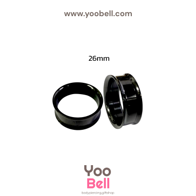 จิวหู ระเบิดหู ปากแตร stainless เลสดำ