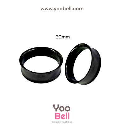 จิวหู ระเบิดหู ปากแตร stainless เลสดำ