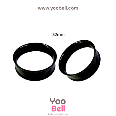 จิวหู ระเบิดหู ปากแตร stainless เลสดำ