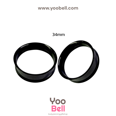 จิวหู ระเบิดหู ปากแตร stainless เลสดำ