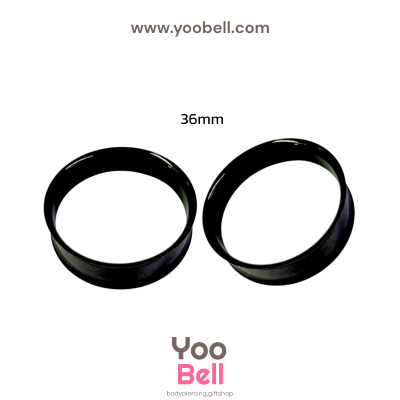 จิวหู ระเบิดหู ปากแตร stainless เลสดำ