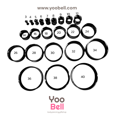 จิวหู ระเบิดหู ปากแตร stainless เลสดำ