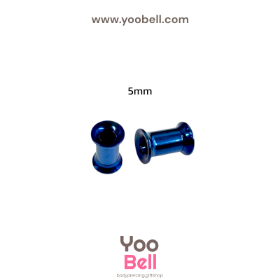 จิวหู ระเบิดหู ปากแตร stainless เลสนํ้าเงินเงิน