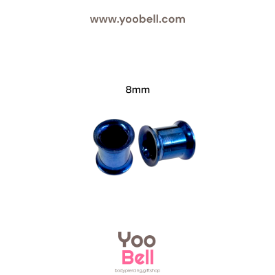 จิวหู ระเบิดหู ปากแตร stainless เลสนํ้าเงินเงิน